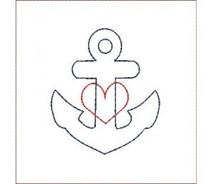 Stickdatei - Anker Love